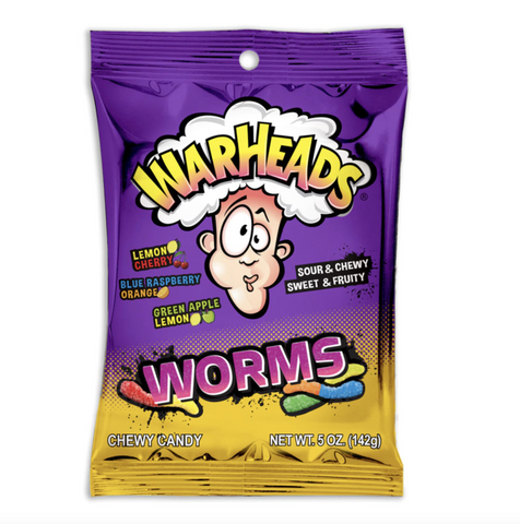 WARHEADS SOUR WORMS 142gr
