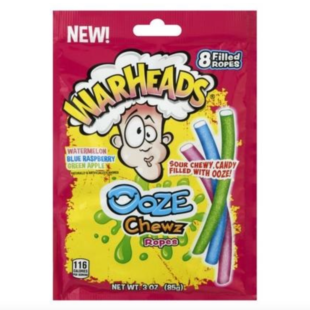 WARHEADS OOZE CHEWZ ROPES PEG BAG 85gr
