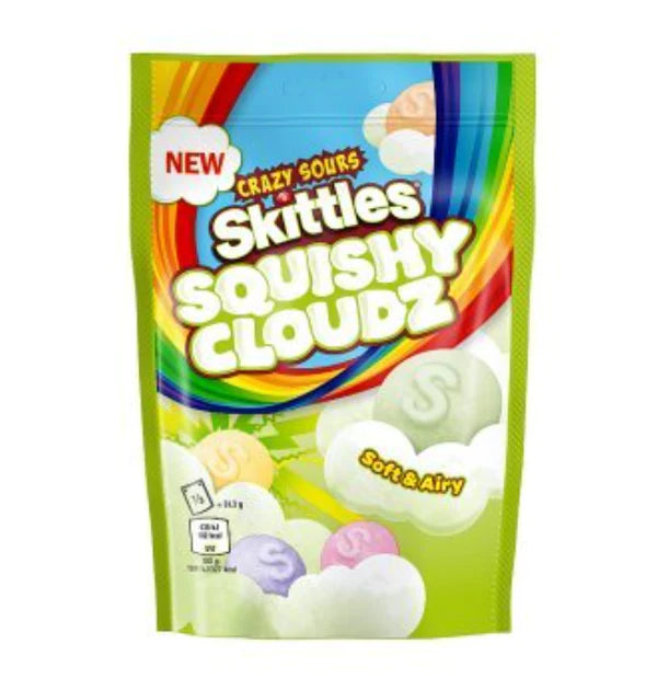 SKITTLES SQUISHY CLOUDZ CRAZY SOURS 94g