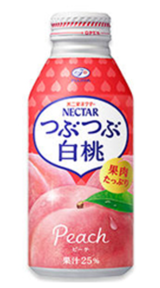 FUJIYA NECTAR TSUBU TSUBU WHITE PEACH 380ml