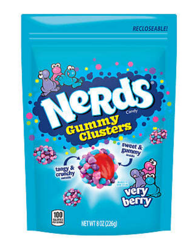 NERDS GUMMY CLUSTERS VERY BERRY STAND UP BAG 226g