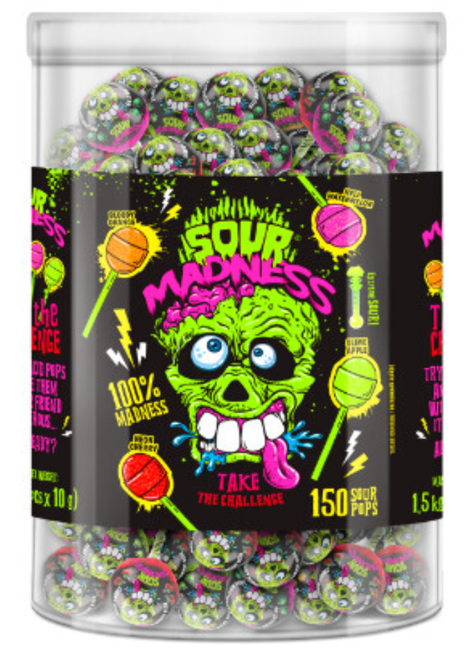 SOUR MADNESS LOLLIPOP TUBE 4 (1p)