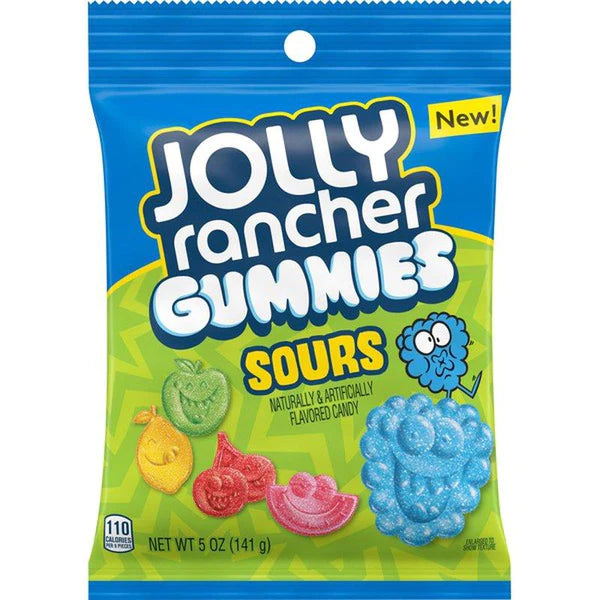 JOLLY RANCHER SOUR GUMMIES PEG BAG 141g