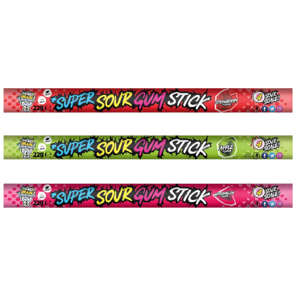 BRAIN BLASTERZ SUPER SOUR GUM STICK 22g