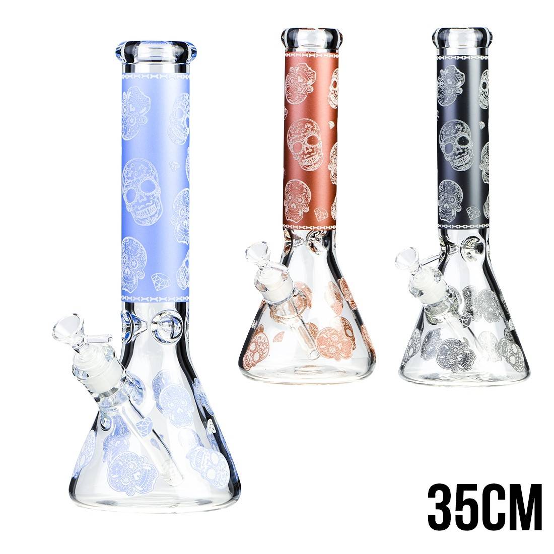 BANG EN VERRE AMSTERDAM LIMITED EDITION SKULL 35CM NOIR