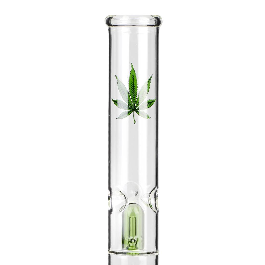 BANG EN VERRE BEAKER LEAF DOUBLE PERC 40CM