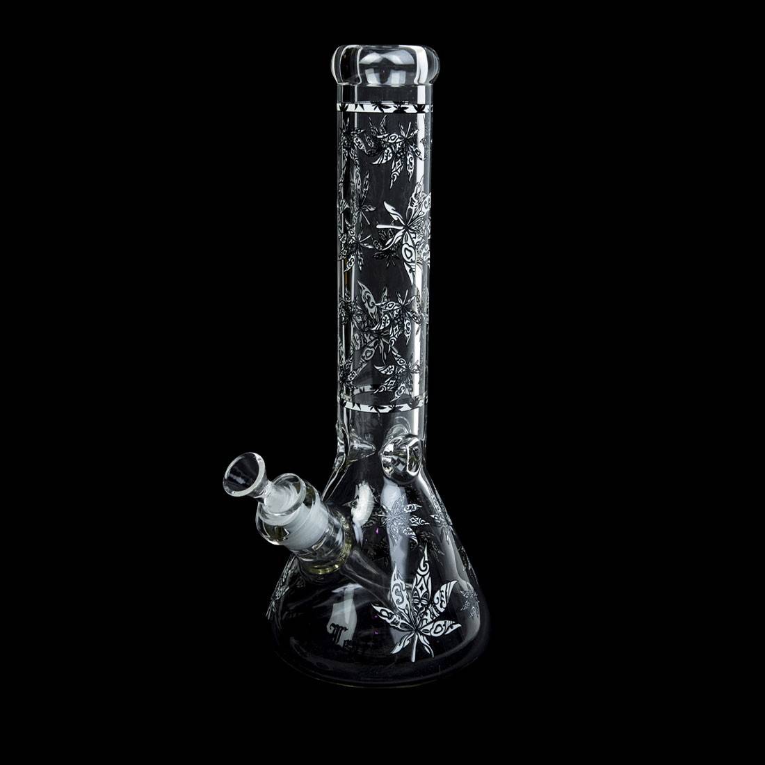 BANG EN VERRE BLACK LEAF GLOW STAR 35CM