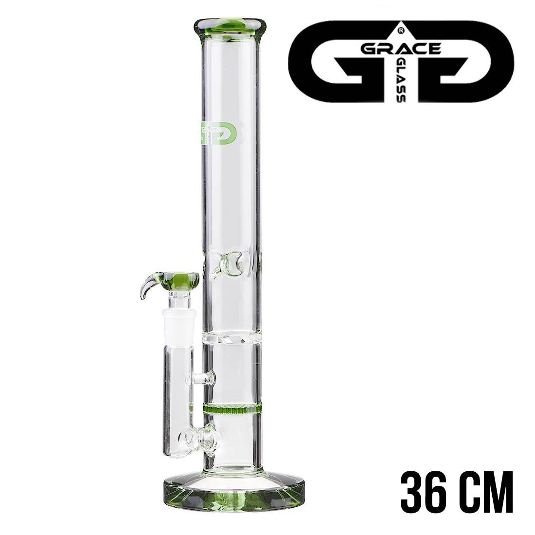 BANG EN VERRE GRACE GLASS HAMMER GREEN PARALLEL 36CM