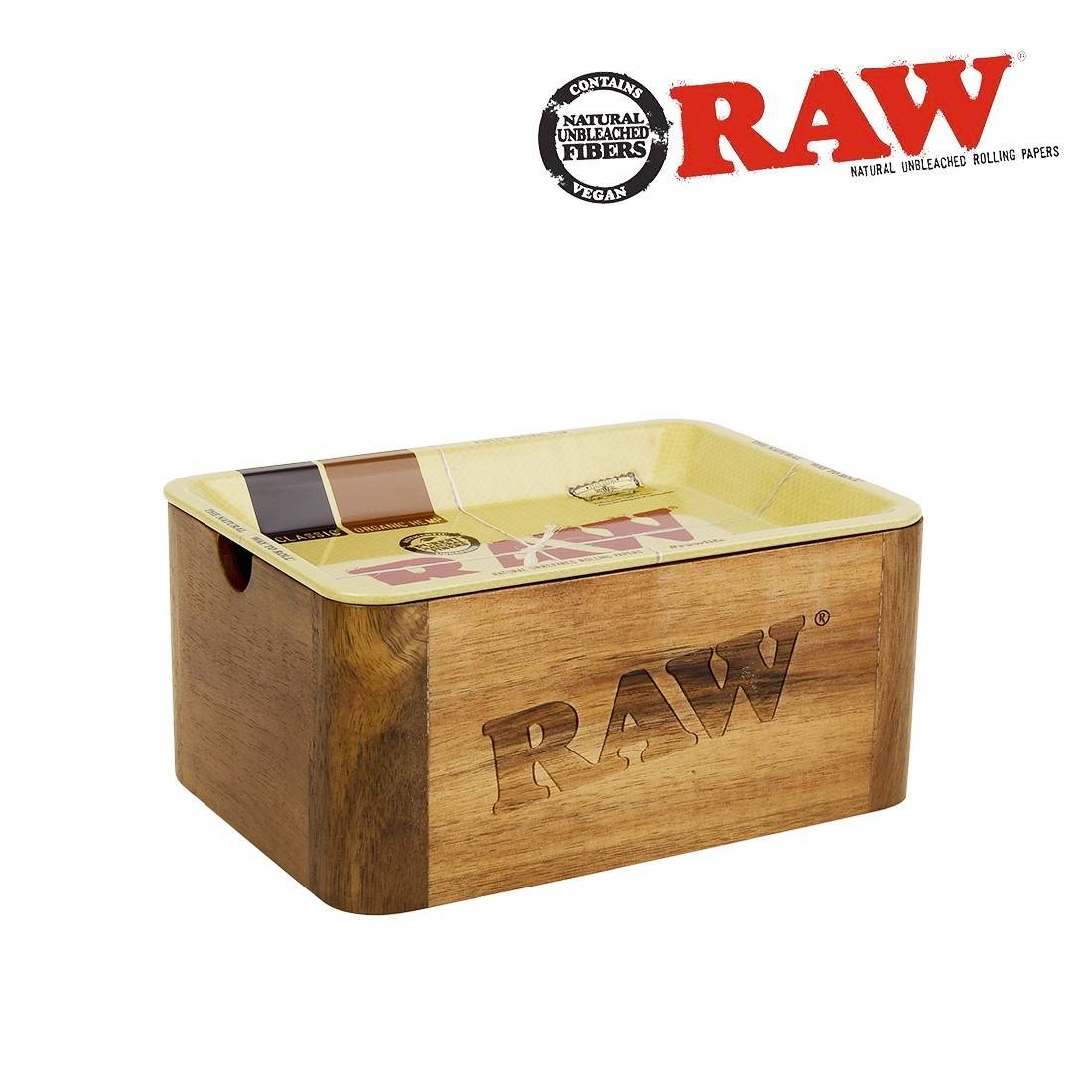 BOITE EN BOIS AVEC MINI PLATEAU RAW
