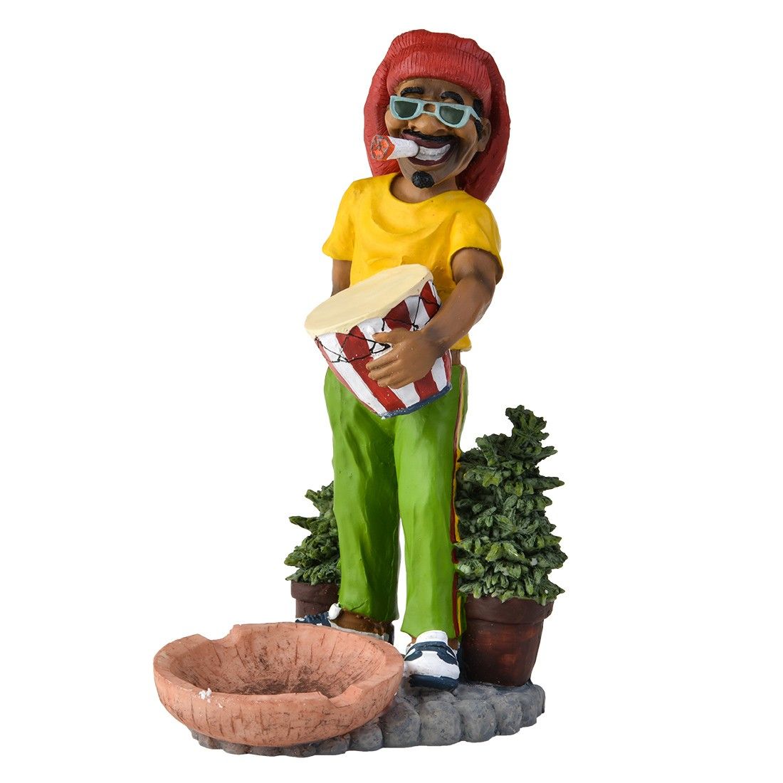CENDRIER RESINE RASTA TAMBOUR