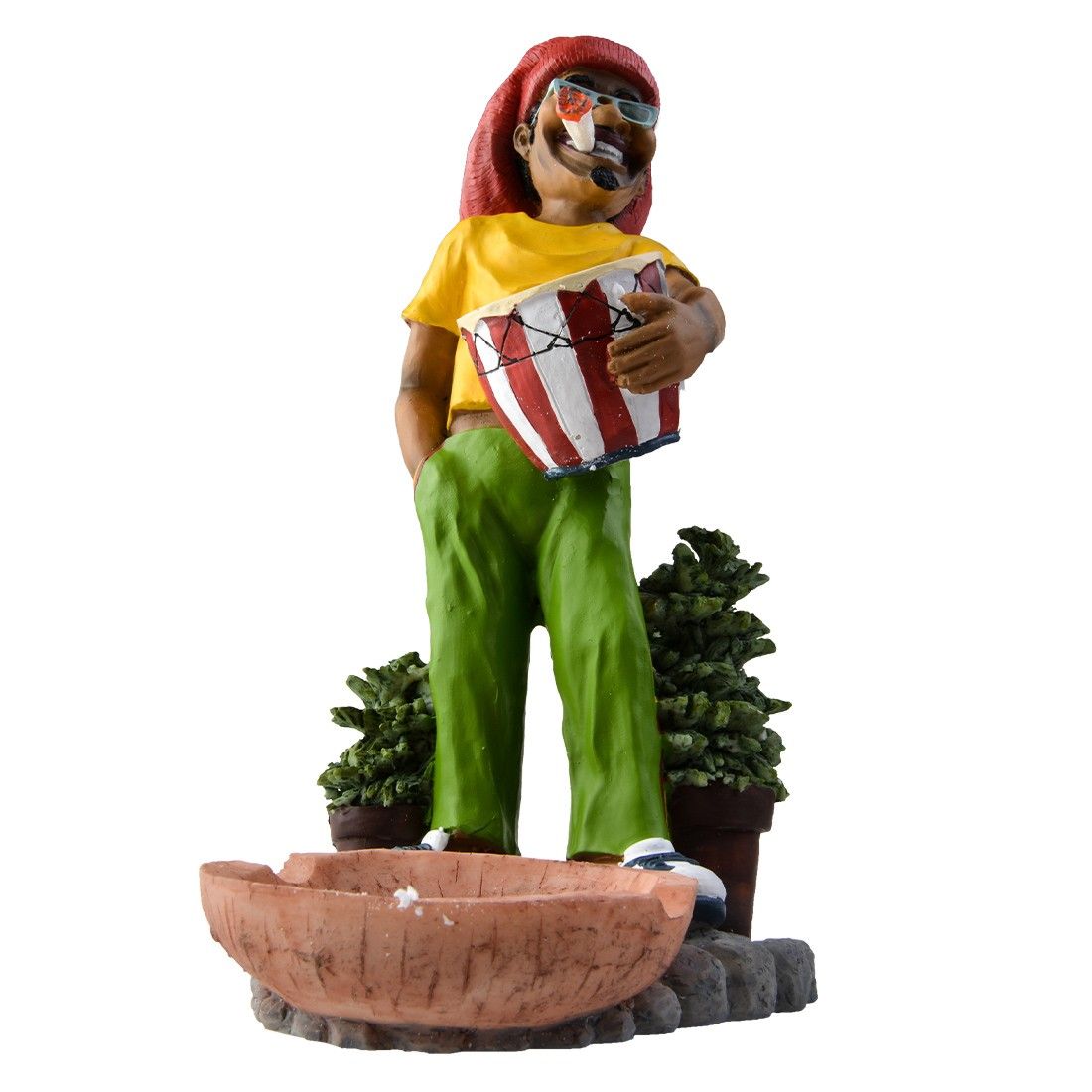 CENDRIER RESINE RASTA TAMBOUR
