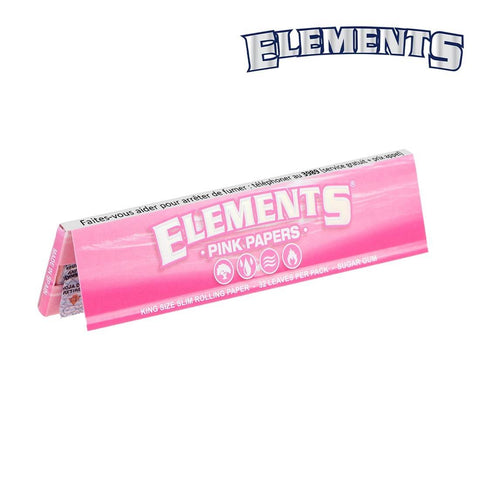 FEUILLES A ROULER ELEMENTS PINK SLIM KING SIZE