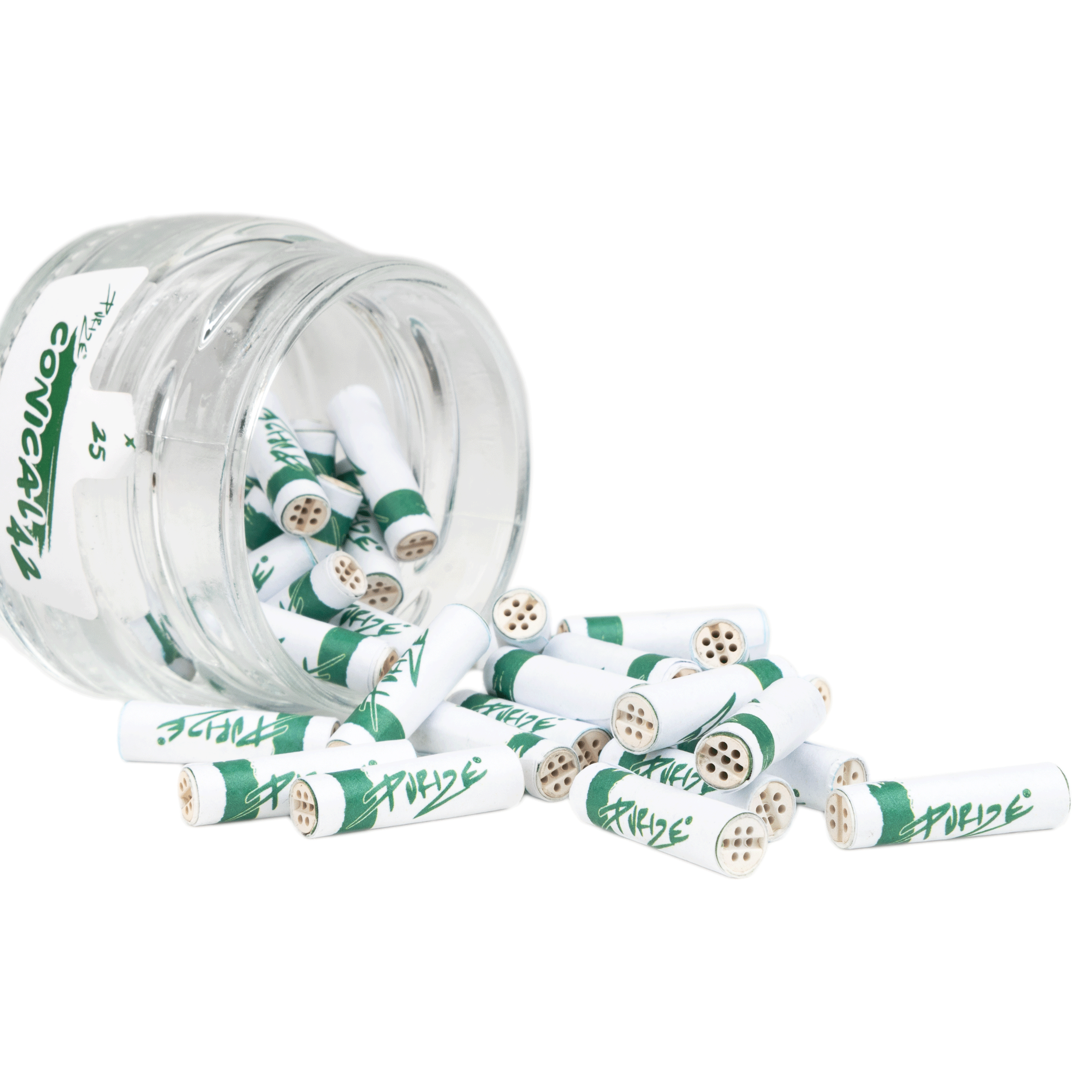 PURIZE Glass "42Conical" x25 XTRA Slim Size filters White