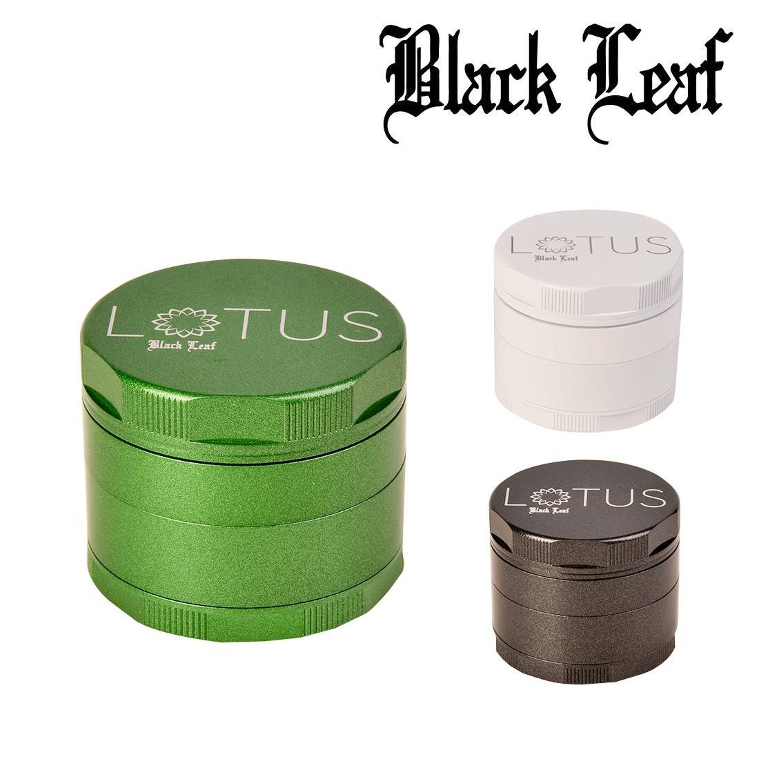 GRINDER BLACK LEAF LOTUS 4 PARTIES 55MM