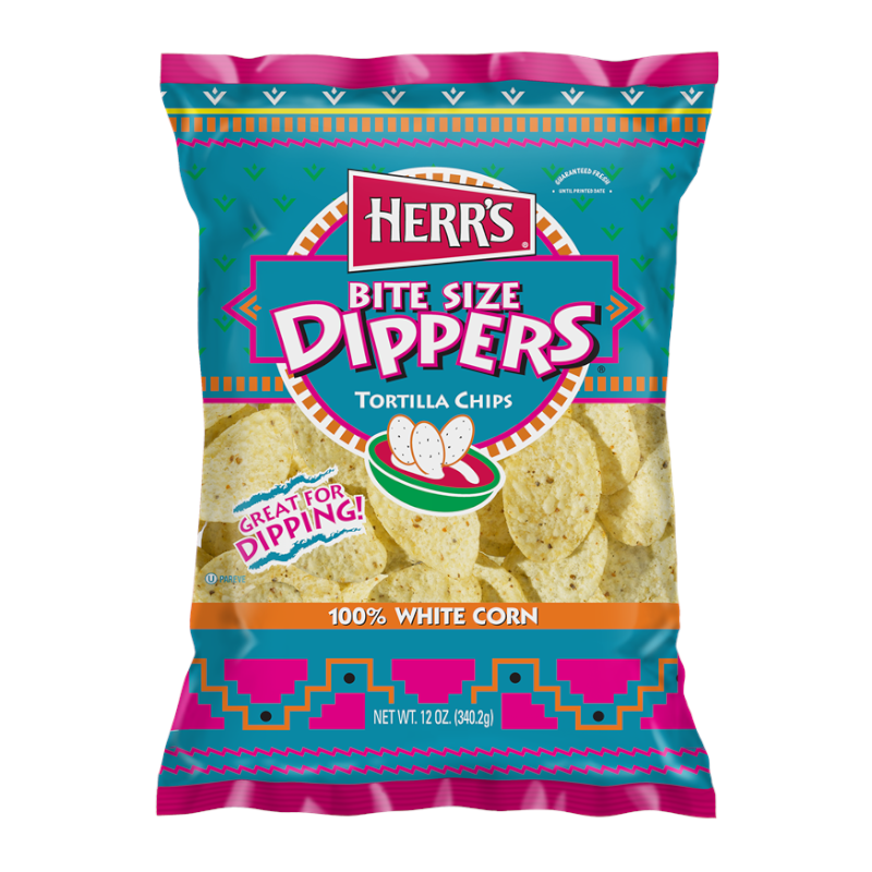 Herr's Bite Size Dippers Tortilla Chips 340g