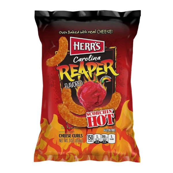 Herr's Carolina Reaper Flavoured Curls 85g