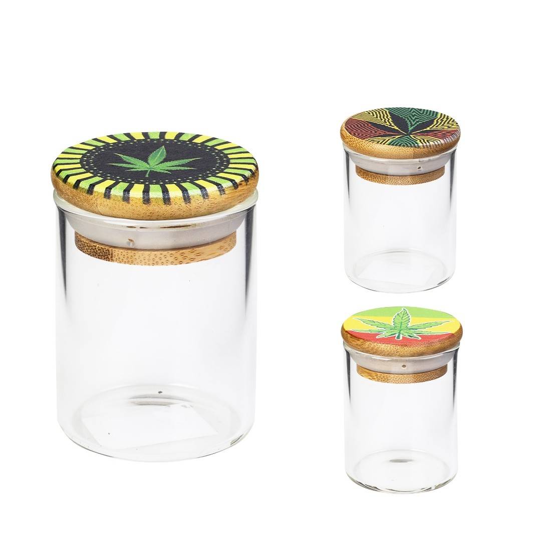 JARRE EN VERRE RAGGA LEAF
