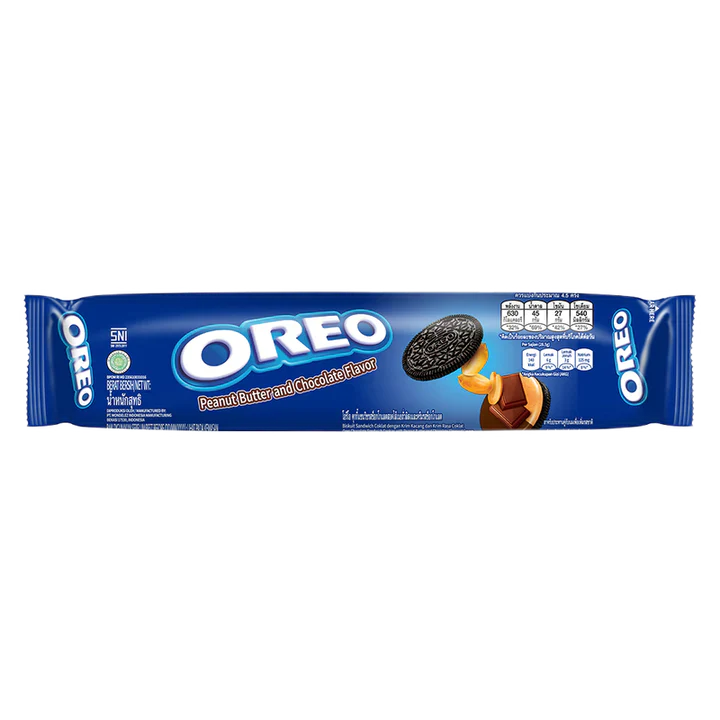 Oreo Roll Sandwich Cookies Peanut Butter & Chocolate 119.6g