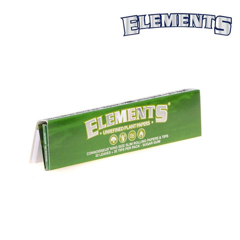 PAPIER A ROULER ELEMENTS GREEN CONNOISSEUR + TIPS 2 EN 1