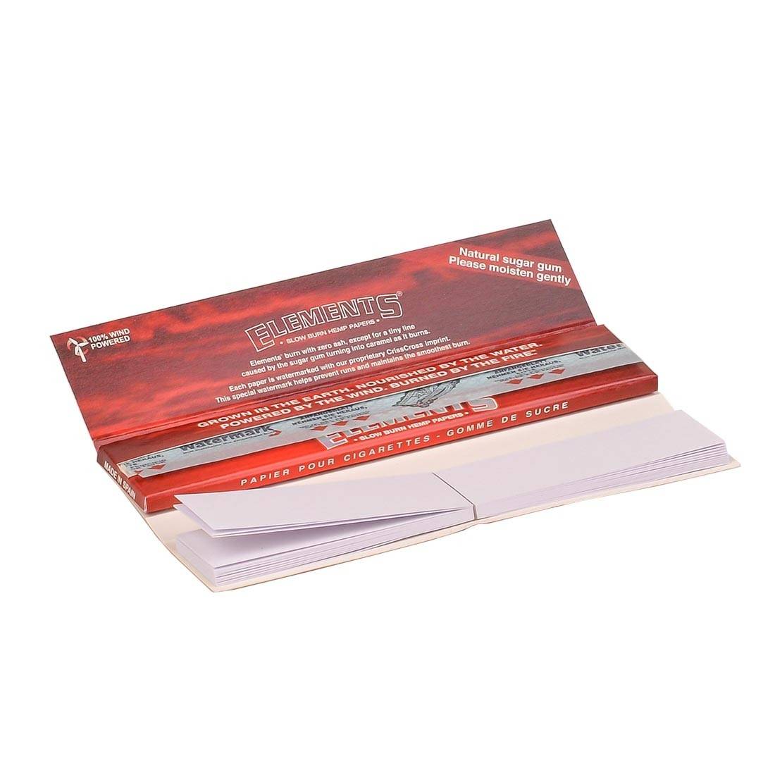 PAPIER A ROULER ELEMENTS RED CONNOISSEUR 2 EN 1 KING SIZE