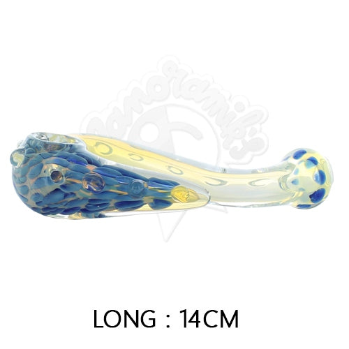 PIPE EN VERRE GP-284 BLUE BUBBLE 14CM