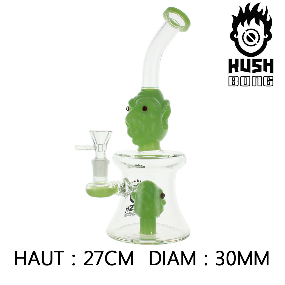 BANG EN VERRE PERCOLATEUR KUSH BONG © FREAKY (VERT)