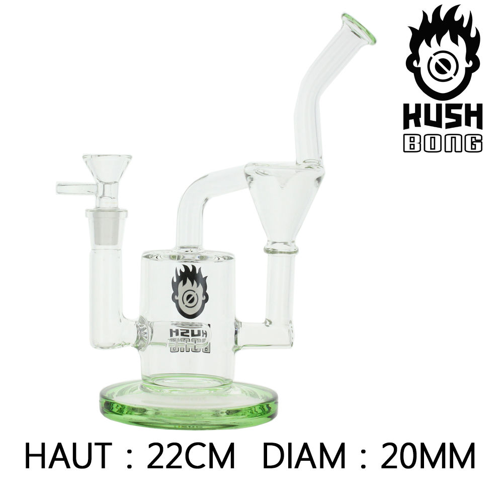 BANG EN VERRE PERCOLATEUR KUSH WF18 MAESTRO (VERT) 22CM