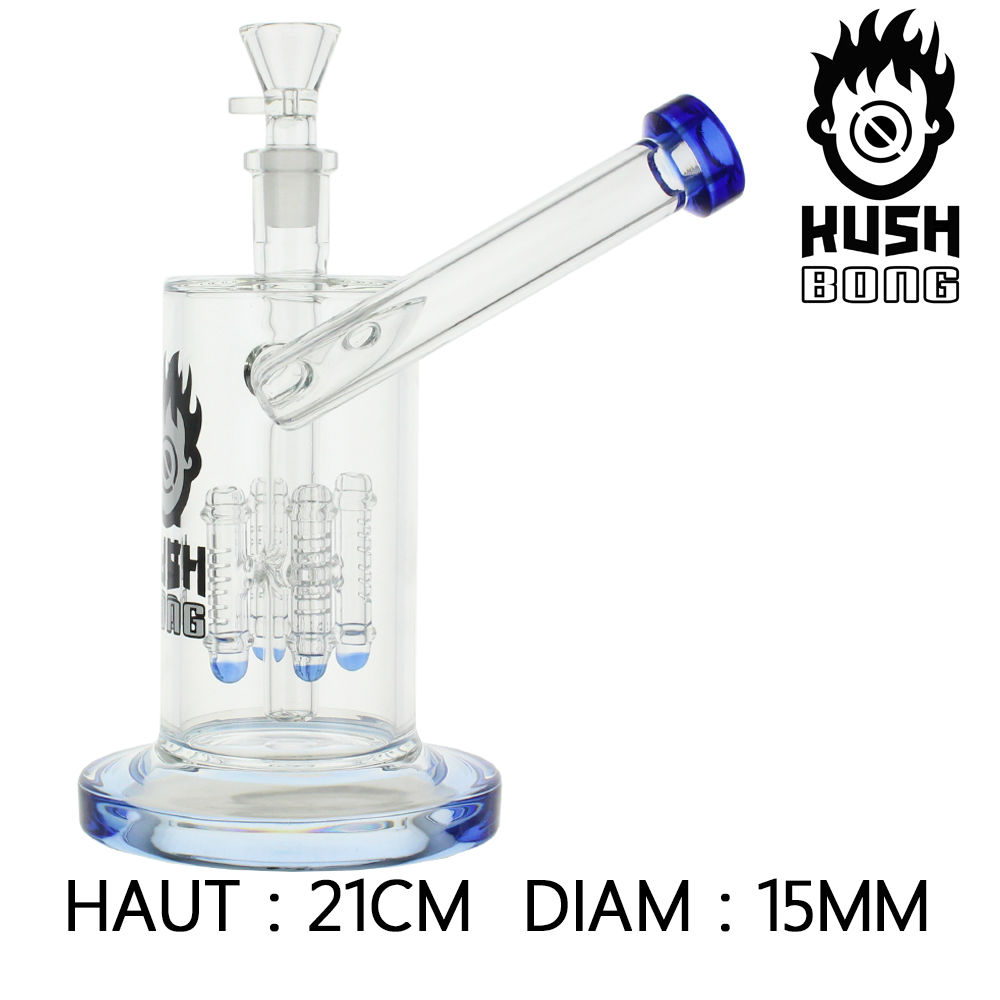 BANG EN VERRE PERCOLATEUR KUSH BONG © AQUILA (BLEU)