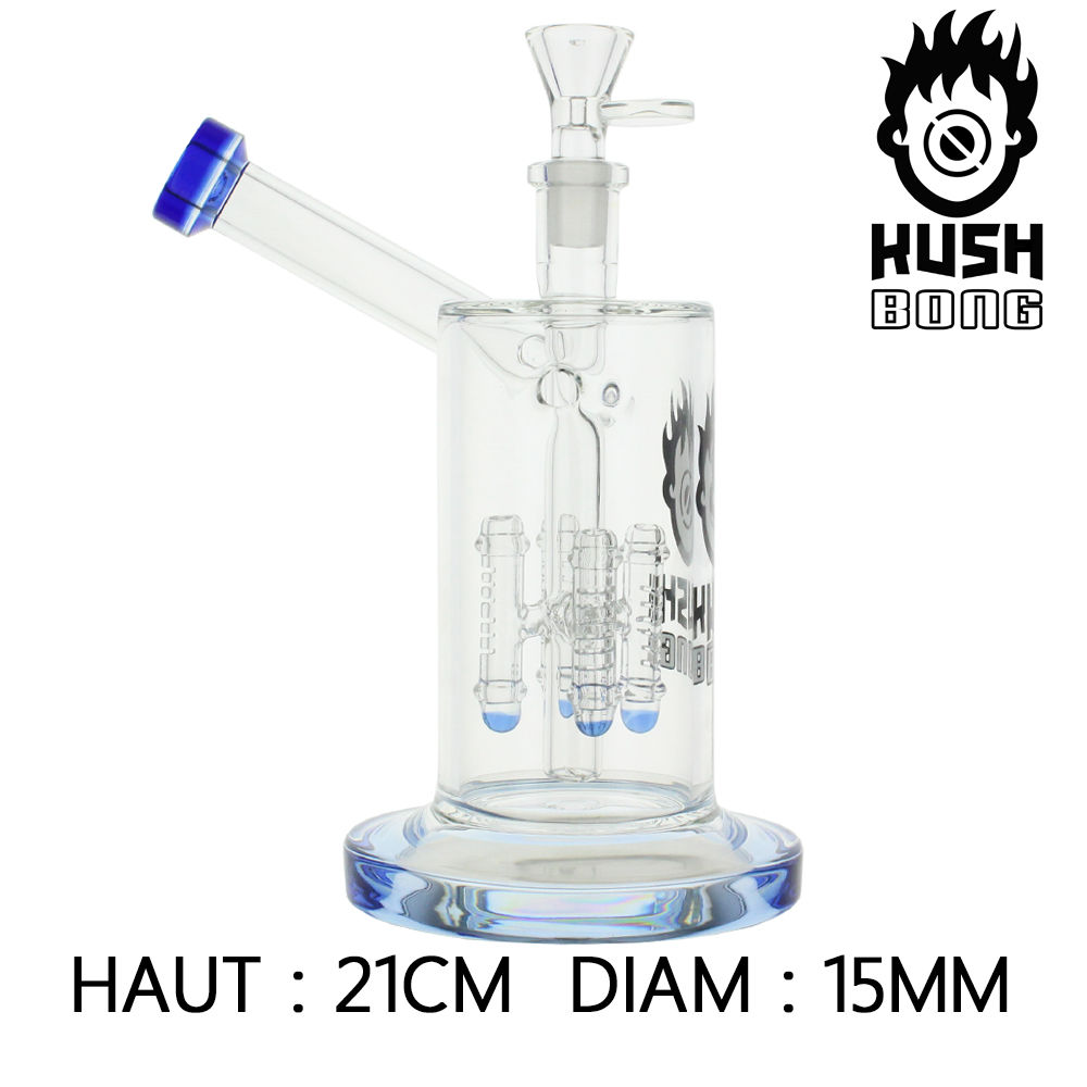 BANG EN VERRE PERCOLATEUR KUSH BONG © AQUILA (BLEU)