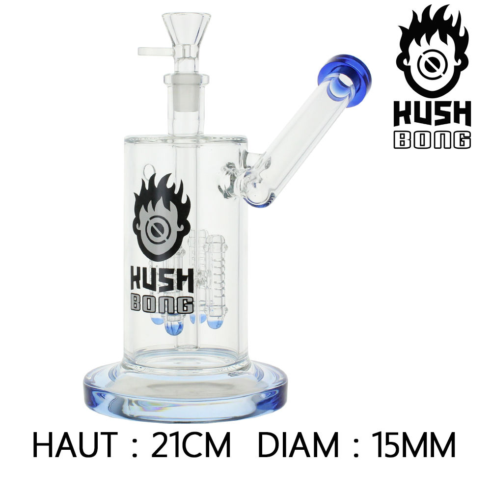 BANG EN VERRE PERCOLATEUR KUSH BONG © AQUILA (BLEU)