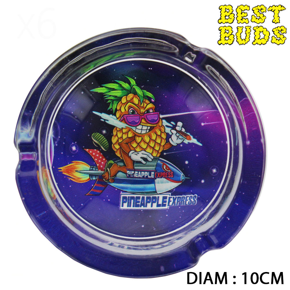 CENDRIER ROND EN VERRE BEST BUDS © PINEAPPLE EXPRESS (10CM)