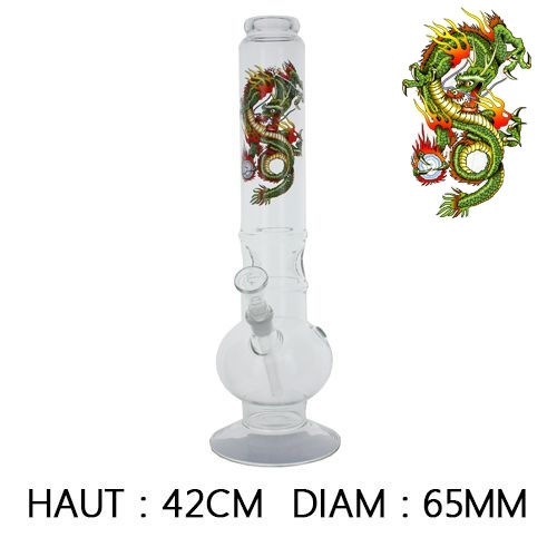 BANG EN VERRE DRAGON 1257 42CM
