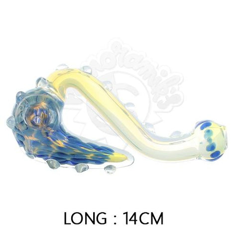 PIPE EN VERRE GP-284 BLUE BUBBLE 14CM