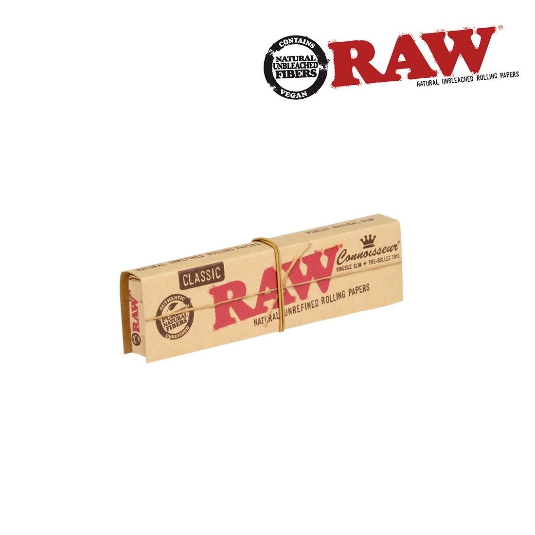 RAW CONNOISSEUR SLIM + TIPS PREROULES KING SIZE