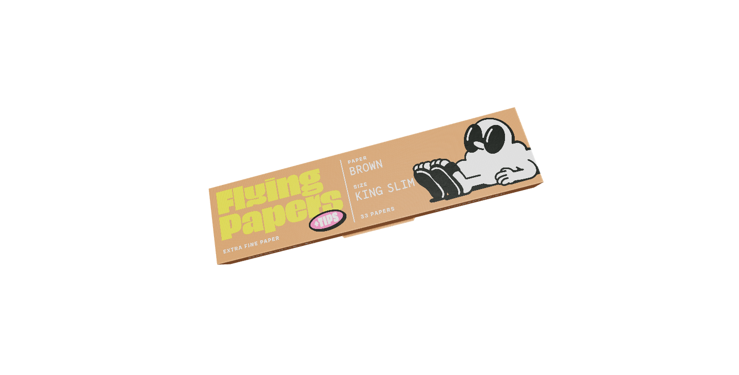 Flying Papers King Size Slim Brown + Tips
