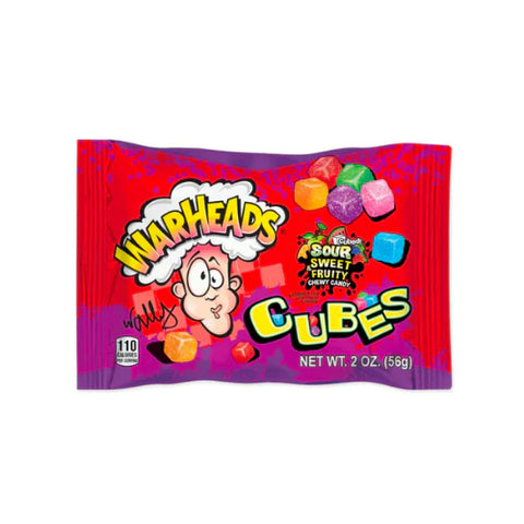 Warheads Chewy Cubes Mildly Sour Peg Bag 56g